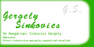 gergely sinkovics business card